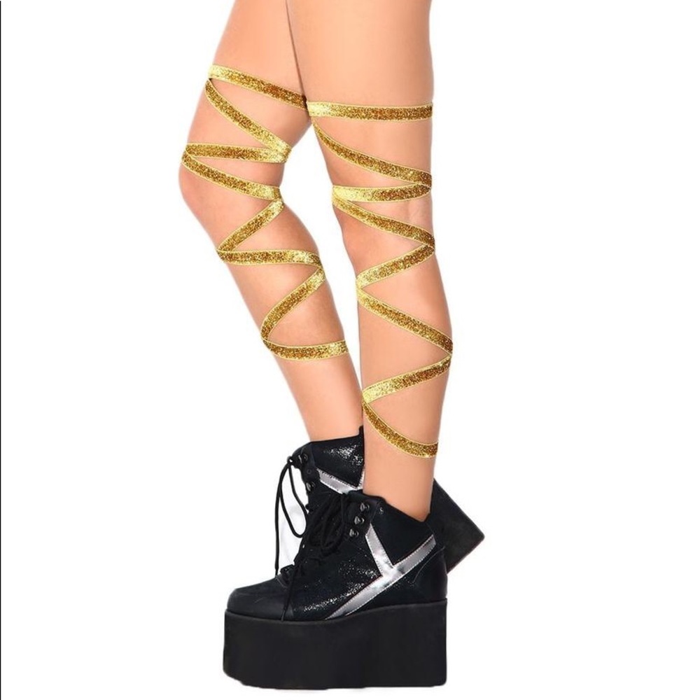 iHeartRaves silver leg wraps